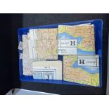 Militaria: WWII silk escape maps, Asia including two sheet H South West Borneo, South Sumatra and