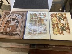 19th cent. Lithograph scraps, scrapbook, thirteen unused die cut scrap cards featuring Army Life,