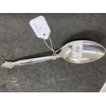 Ismay Collection: Georg Jensen hallmarked silver serving spoon, with acanthus handle, London