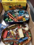 Toys: Diecast vehicles, selection of playworn models including Matchbox, Corgi, plus a Marx Toys