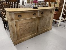 19th cent. Rustic pine cupboard/dresser base. 36ins. x 20ins. x 66ins.