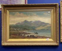 G. Wright: Oil on canvas, Brodick Bay, Isle of Arran signed lower left G. Wright, dated 1905, framed