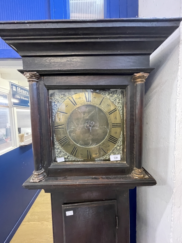 Clocks: 18th cent. 30 hour Longcase clock, Edward Rudd, Melksham c1780s. Mahogany case, brass dial - Image 2 of 2