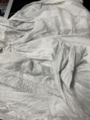 Late 19th/early 20th cent. Christening gown, horizontal lace panels from neck to hem, lace panels