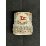 WHITE STAR LINE: Unusual oversize First-Class Wisteria Stonier and Company egg cup, with hairline
