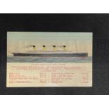 R.M.S. TITANIC: Unusual John Adams of Southampton pre-maiden voyage postcard of the new White Star