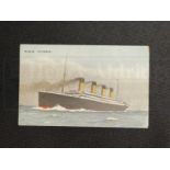 R.M.S. TITANIC: J. Salmon postcard of the ill-fated Titanic signed by survivors Millvina Dean and