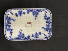 WHITE STAR LINE: Second-Class Delft Stonier and Company asparagus dish. 9½ins.