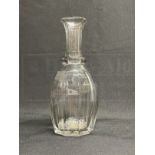 WHITE STAR LINE: Cut glass decanter bearing house flag. 9½ins.