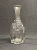 WHITE STAR LINE: Cut glass decanter bearing house flag. 9½ins.