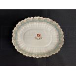 WHITE STAR LINE: Gothic arch oval ceramic fruit bowl with house flag to centre. 10ins.