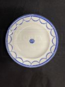 WHITE STAR LINE: Second-Class Stonier & Company/Copeland Bradford dinner plate. 9½ins.