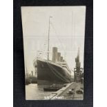 R.M.S. TITANIC: An exceptional handwritten postcard postmarked 11pm 9th April 1912 sent by Second-