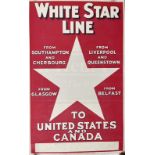 POSTERS: Rare White Star Line agents poster from Southampton, Cherbourg, Queenstown to USA and