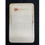 R.M.S. TITANIC: Extremely rare original unused Titanic letter card owned by Titanic survivor