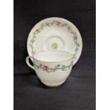 WHITE STAR LINE: Stonier and Company Oceanic Steam Navigation Company Rose pattern tea cup and