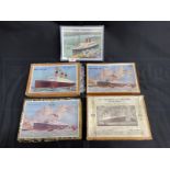 TOYS/PASTIMES: Collection of five Cunard and White Star jigsaws including Majestic/Olympic, Adriatic