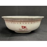 WHITE STAR LINE: Rare Losol ware/Stonier and Company octagonal serving bowl. 8ins.