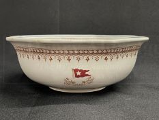 WHITE STAR LINE: Rare Losol ware/Stonier and Company octagonal serving bowl. 8ins.