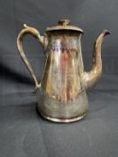 WHITE STAR LINE: Elkington plate First-Class coffee pot, house flag to front. 9½ins.