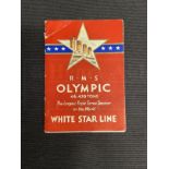 R.M.S. OLYMPIC: Unusual pictorial souvenir with pull out centre section. Ex-personal property of