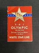 R.M.S. OLYMPIC: Unusual pictorial souvenir with pull out centre section. Ex-personal property of