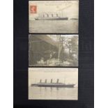 R.M.S. OLYMPIC: Unusual S.S. Olympic at Southampton Docks after collision 20.9.1911 photocard.