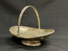 WHITE STAR LINE: First-Class Elkington plate bread basket with engraved house flag. 9ins. x 11ins.