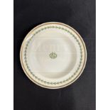 WHITE STAR LINE: Rare Stonier and Company Oceanic Steam Navigation Company dinner plate decorated