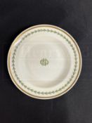 WHITE STAR LINE: Rare Stonier and Company Oceanic Steam Navigation Company dinner plate decorated