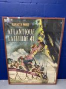 MOVIES/FILM: Rare oversize French cinema poster for A Night To Remember 'Atlantique Latitude 41'