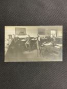 OCEAN LINER: Unusual real photo postcard of the interior of the White Star office in Southampton.