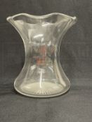 WHITE STAR LINE: Rare oversize vase with piecrust rim, house flag to front. 7ins. x 7½ins.