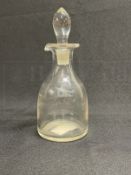 WHITE STAR LINE: Cut glass vinaigrette bottle with stopper and house flag to front. 7¼ins.