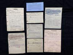 EARLY AVIATION PIONEERS/THE SAMUEL CODY ARCHIVE: Original invoices and quotes for aircraft parts