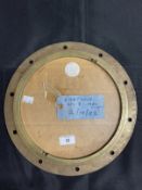 R.M.S. LUSITANIA: An extremely rare brass porthole recovered from the wreck of the Lusitania in