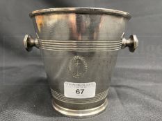 OCEAN LINER: Mappin and Webb Orient Line ice bucket. 5½ins.