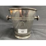 OCEAN LINER: Mappin and Webb Orient Line ice bucket. 5½ins.