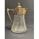 WHITE STAR LINE: Extremely rare crystal and Regent plate First-Class claret jug. 10½ins.