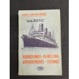 WHITE STAR LINE: Rare auction sale catalogue for the furnishings and fittings from R.M.S.
