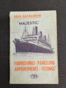 WHITE STAR LINE: Rare auction sale catalogue for the furnishings and fittings from R.M.S.