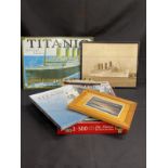 THE MAY COLLECTION: Framed and glazed Titanic and liner prints, jigsaw Father Browne's Titanic album