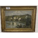 Isobelle Dods-Withers (1876-1936): Scottish impressionist oil on canvas laid to card 'On the Banks