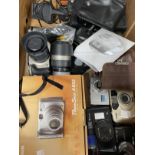 Cameras: Various models to include Minolta VE TIS S-1, Minolta APO lens 80-240, Samsung L201,