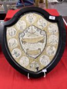 Cricket/Sporting: Unusual 1950s Club Cricket Memorial Shield 'On This Day 28th June 1950 The