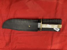 Knives: Superb quality custom Bowie knife, by Jonathan Crookes Sheffield with pistol and shield