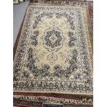 Carpets & Rugs: 20th cent. English carpet, ivory ground with floral decoration in blues, browns,