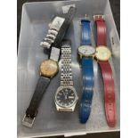 Watches: Wristwatches, Pulsar x 2, Timex, Seiko, Buren. (5)