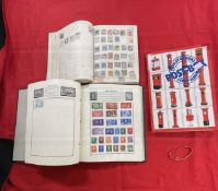 Stamps: Three albums of World stamps mix of 19th and 20th cent. Mainly used stamps.