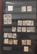 Stamps: Stockbook containing hundreds of GB Victorian and Edwardian stamps including SG51 x 5, SG168